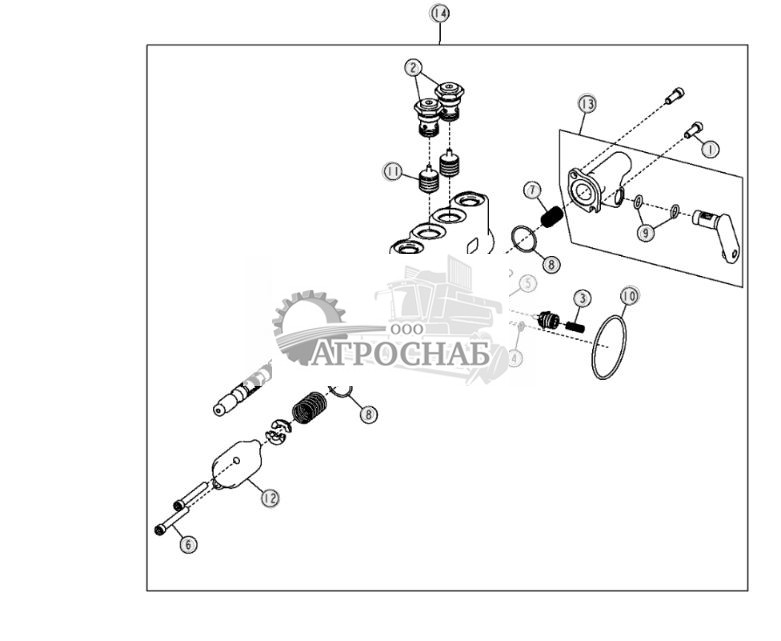 Секция клапана наклона ножевого полотна, стандартные органы управления - ST3615 473.jpg